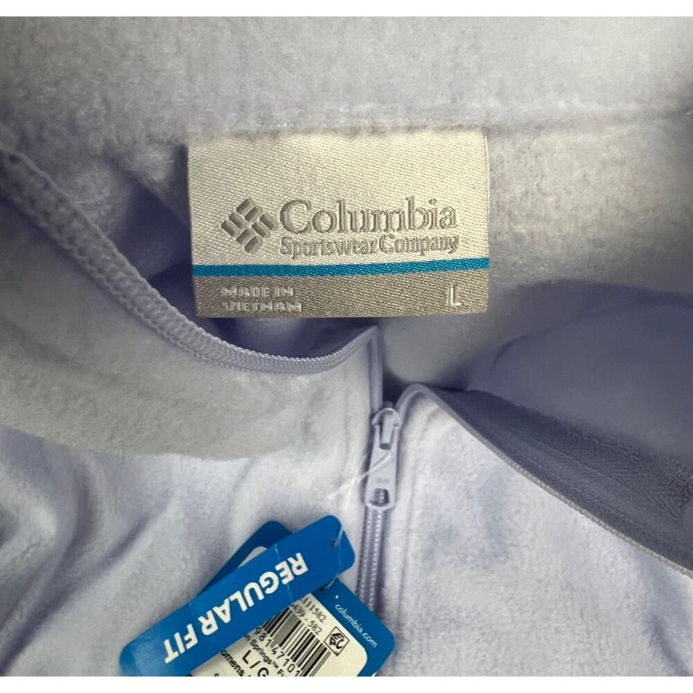 Columbia Women's Benton Springs Fleece Jacket SnowdriftSz. L New - Picture 4 of 5